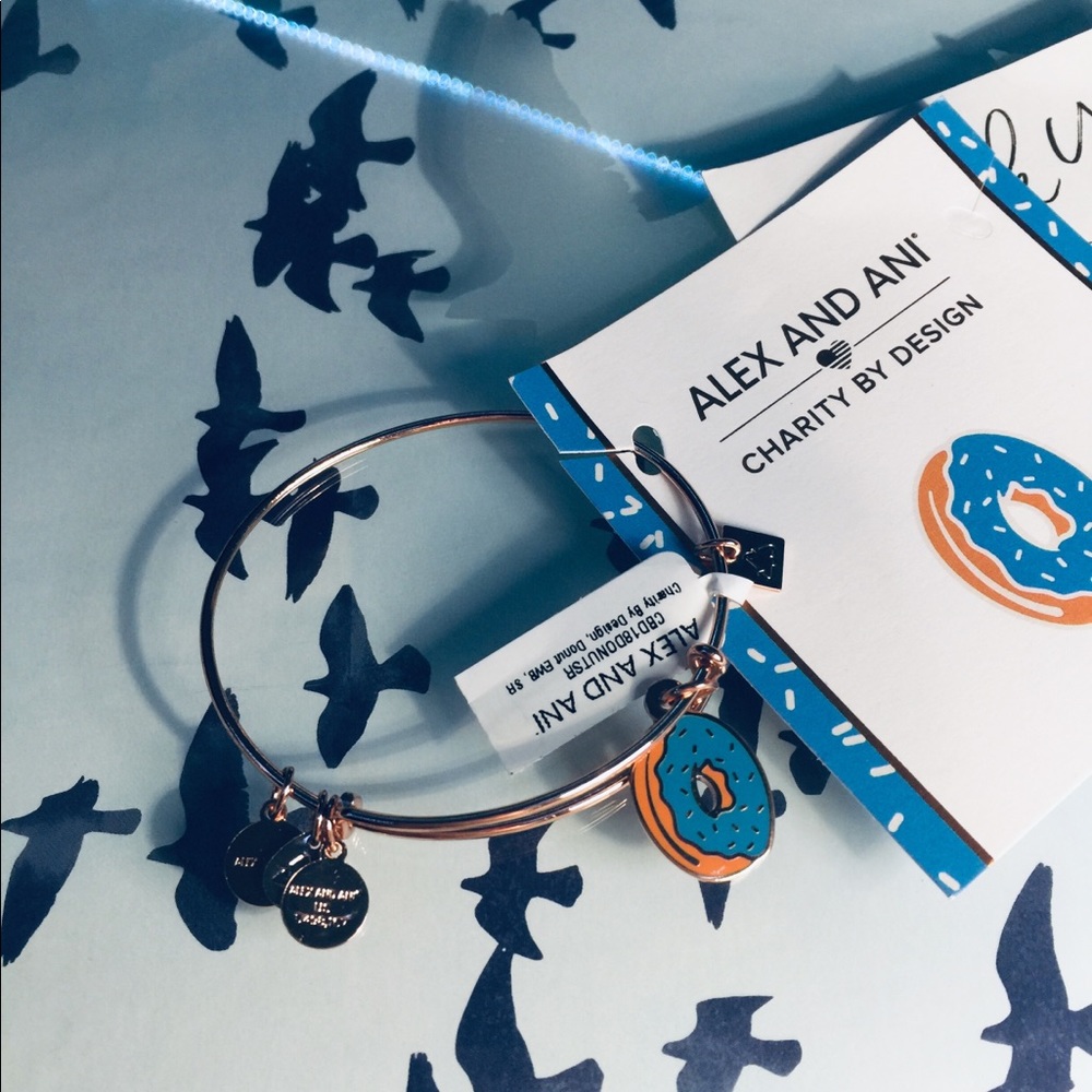 Alex And Ani Donut Bracelet New in Box with Cards/Barcode Tags